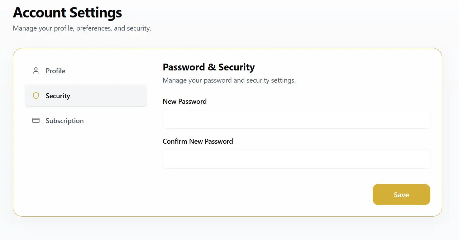 Dashboard screenshot