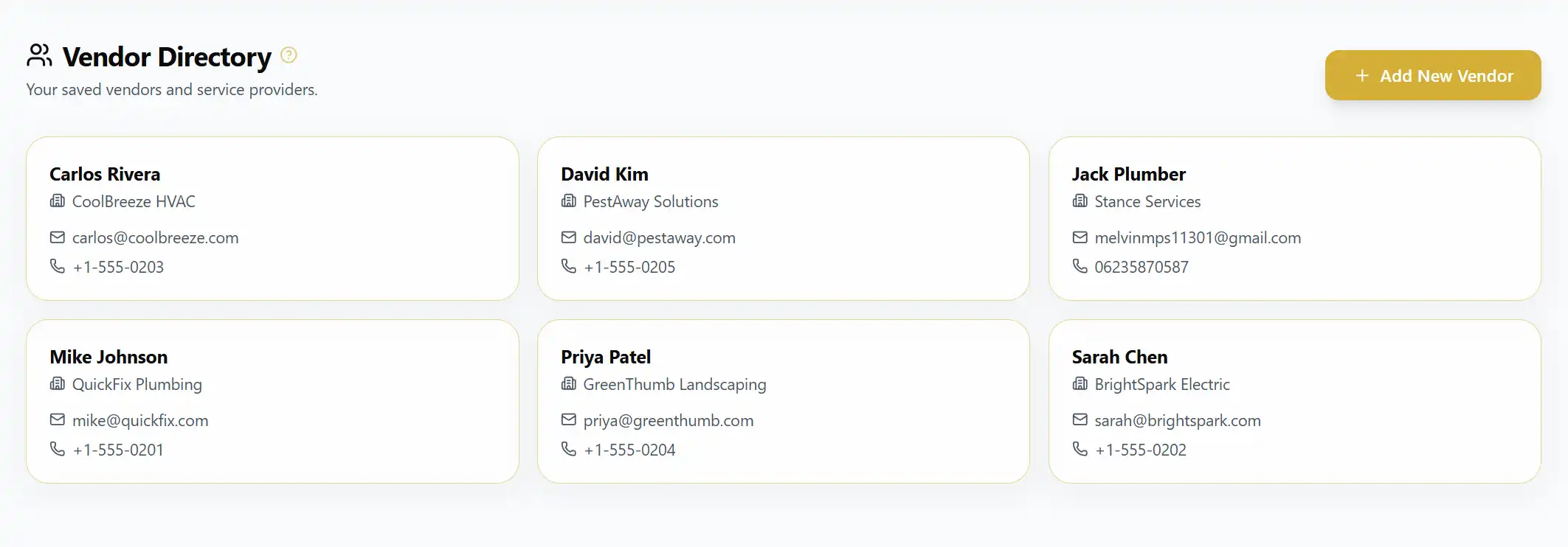 Dashboard screenshot