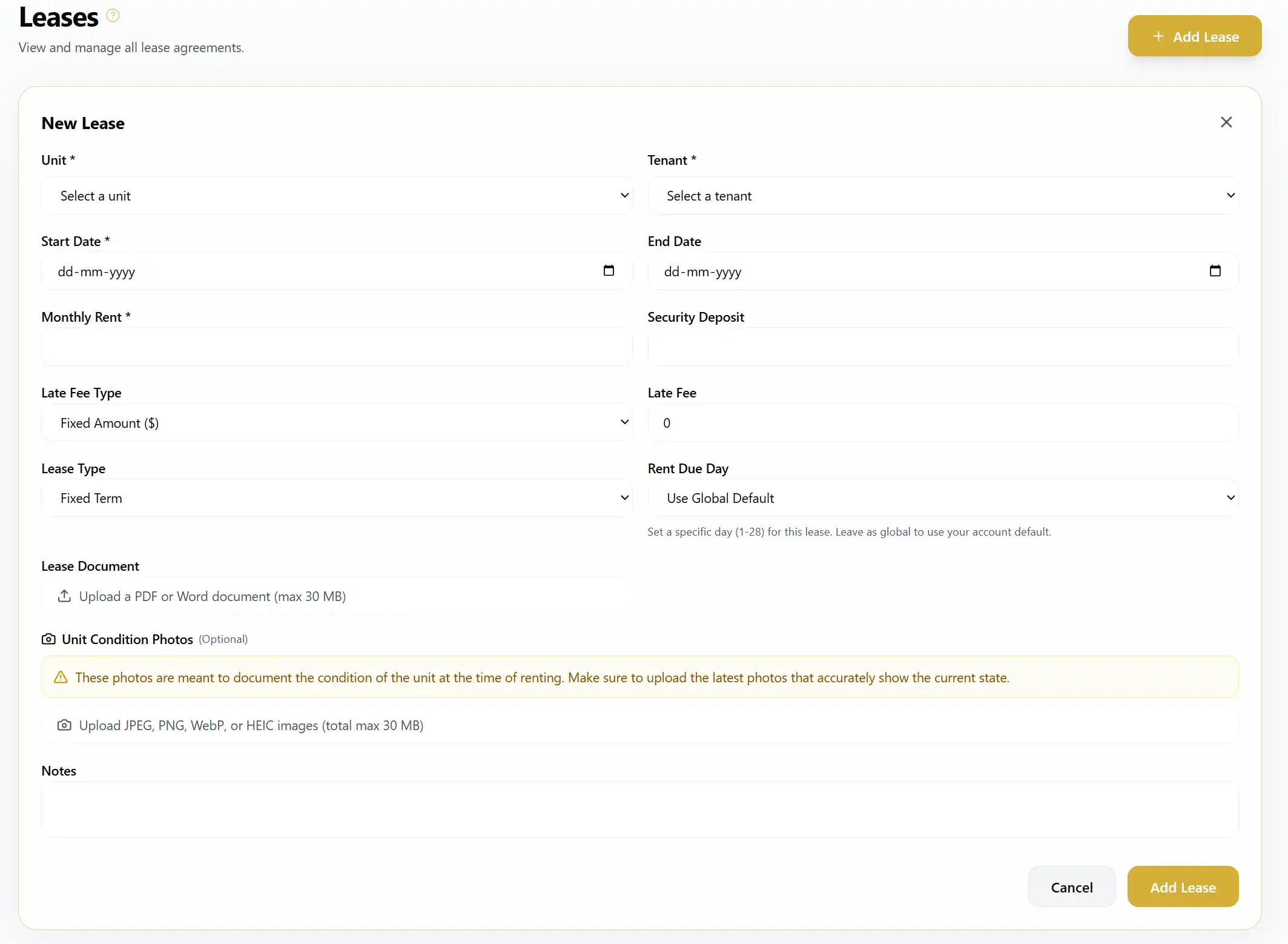 Dashboard screenshot