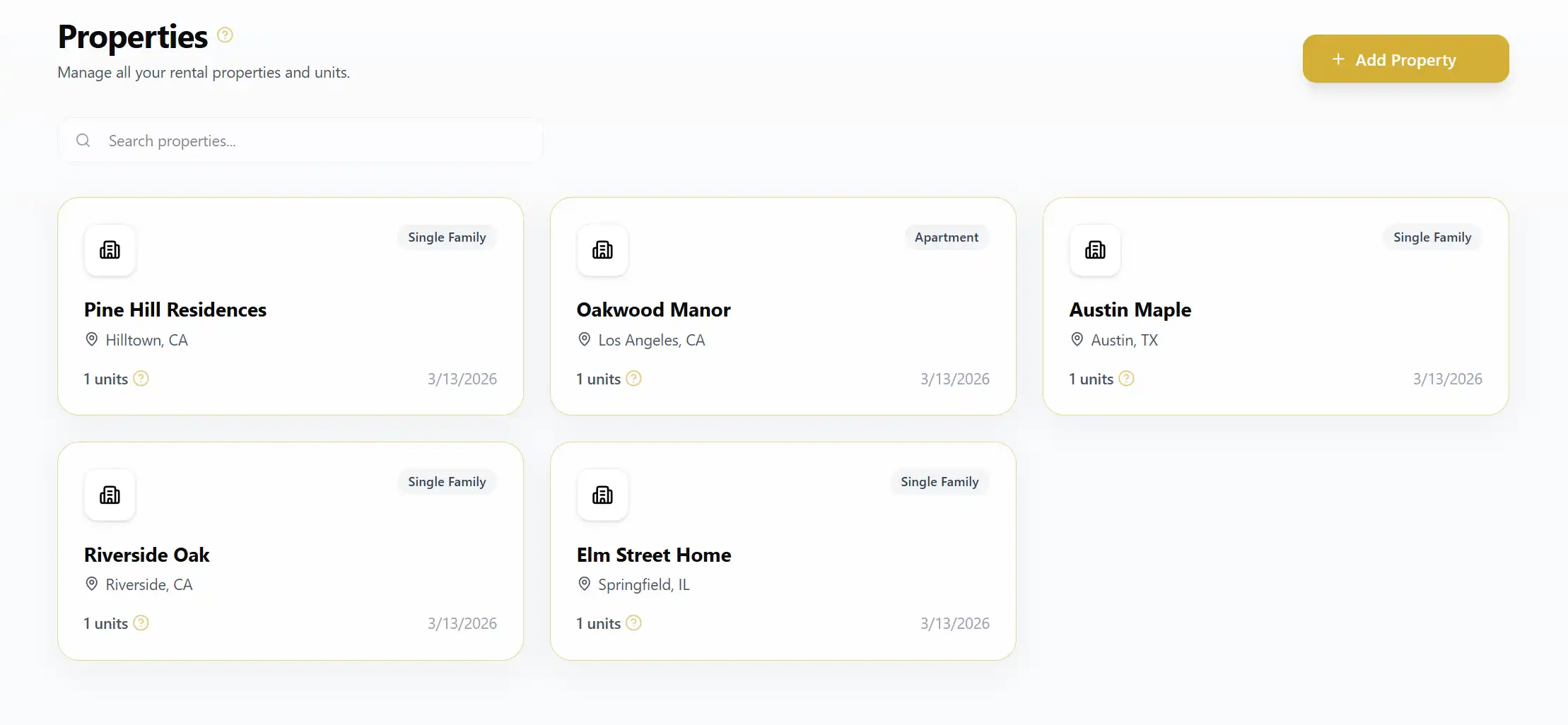 Dashboard screenshot