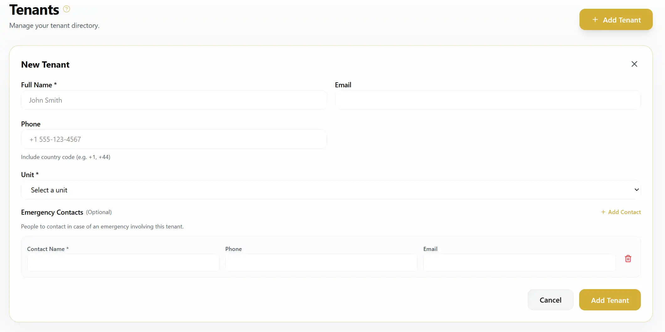 Dashboard screenshot