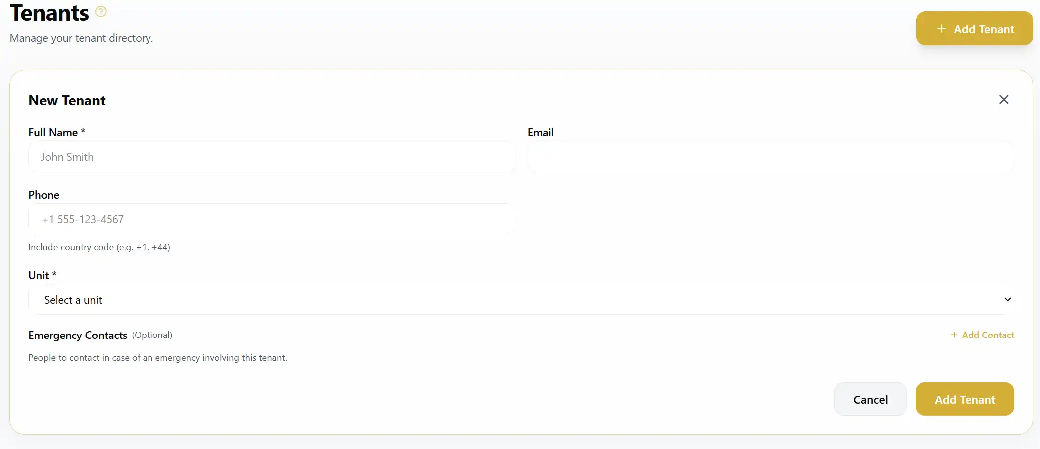 Dashboard screenshot